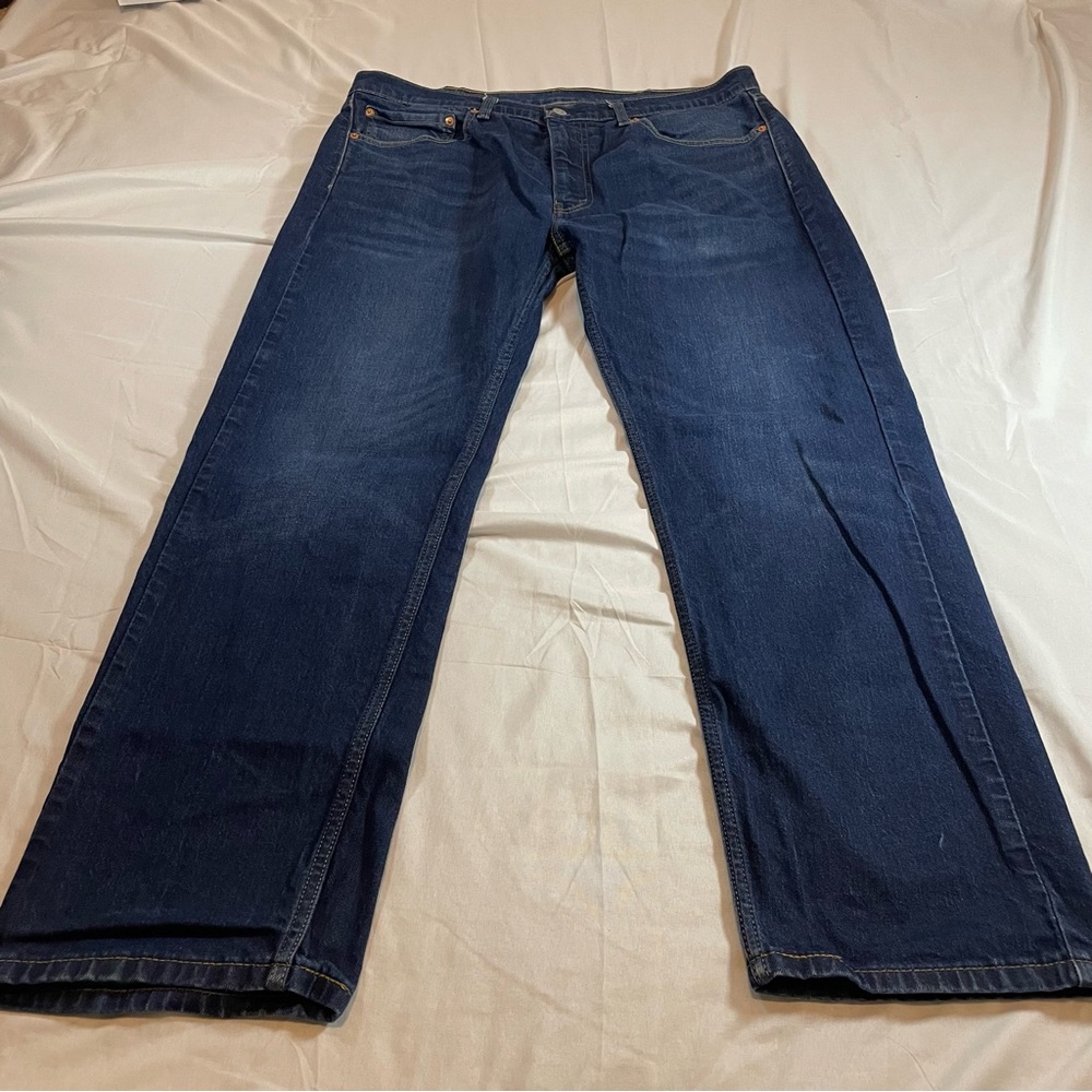 Levis 505 Regular Fit Jeans Mens 38x30 Dark Wash Blue Straight Leg 00505-2809